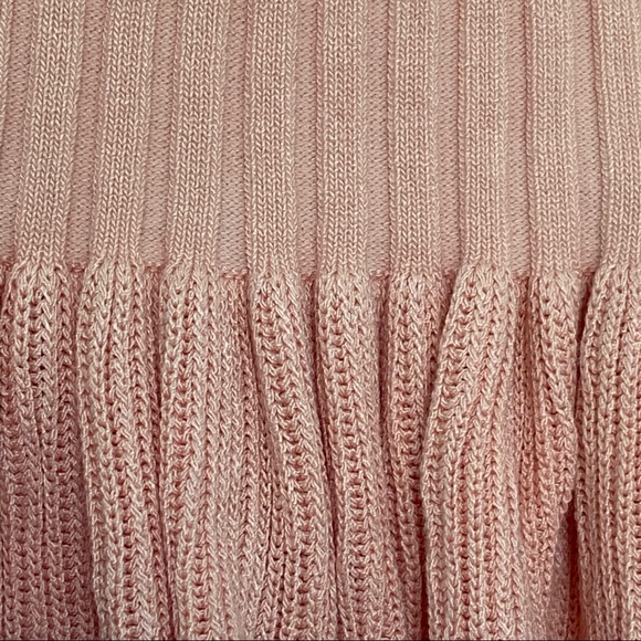 Pink Color Knit Stretchy Ribbed Ruffle Tube Top Size Small - Picture 5 of 15